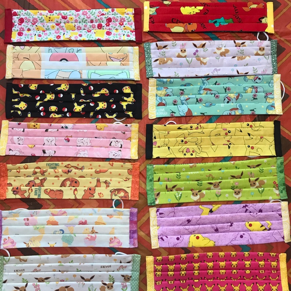 Pokémon face mask Clefairy Squirtle pikachu Eevee